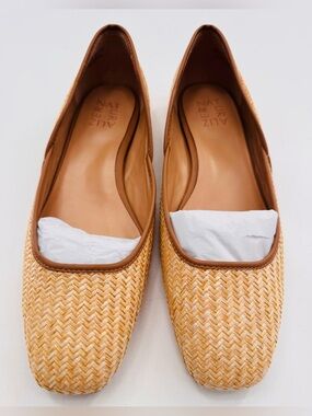 Naturalizer Flats Cody2 Size 9.5 W NEW Straw/Raffia Women’s Shoes Beige Ballet